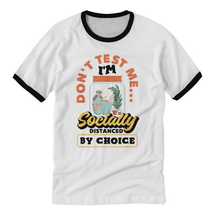 Don't Test Me Introvert's Unisex Cotton Ringer T-Shirt
