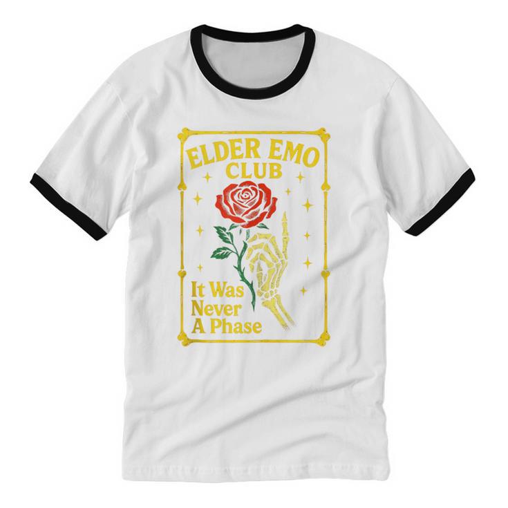 Elder Emo Club Emo Gothic Music Nostalgia Unisex Cotton Ringer T-Shirt