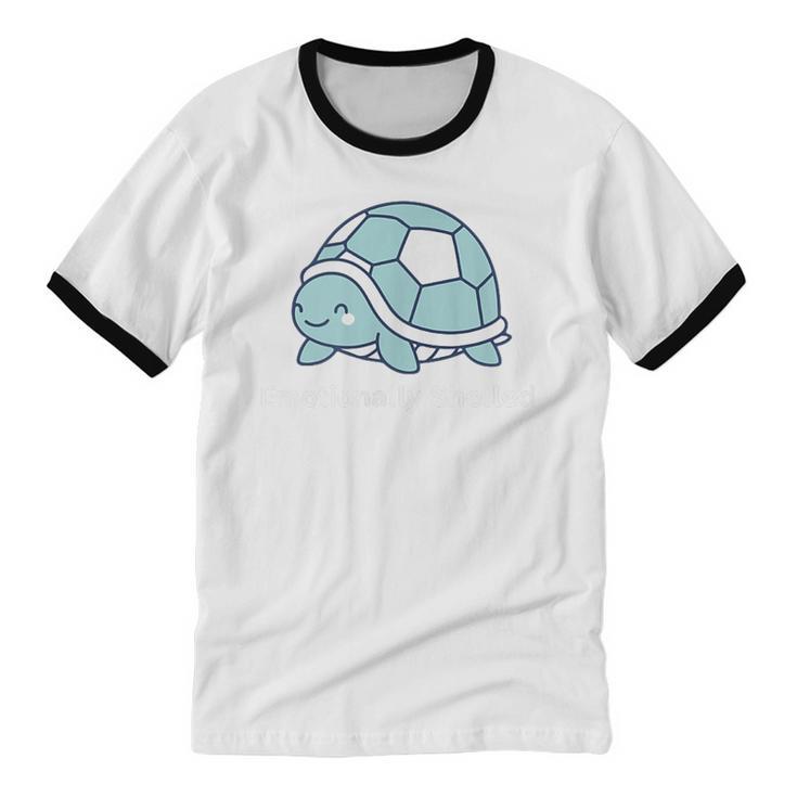 Emotionally Shelled Turtle Introvert Turtle Tee Unisex Cotton Ringer T-Shirt Emotionally Shelled Turtle Introvert Turtle Tee Unisex Cotton Ringer T-Shirt