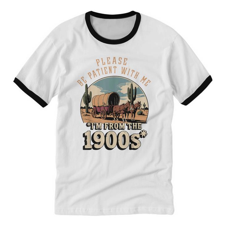 Father’s Day Please Be Patient With Me I'm From The 1900s Unisex Cotton Ringer T-Shirt Father’s Day Please Be Patient With Me I'm From The 1900s Unisex Cotton Ringer T-Shirt