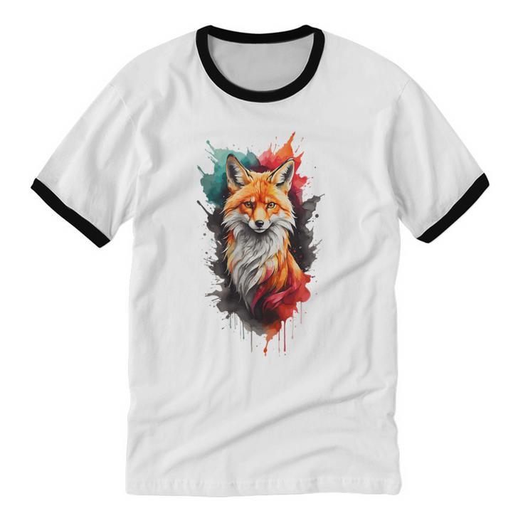Fox For Fox Lovers Men Women Kids Introverts Unisex Cotton Ringer T-Shirt