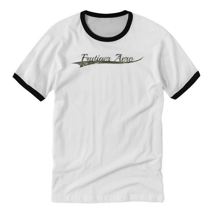 Frutiger Aero Aesthetic Camouflage Vintage Inspired Unisex Cotton Ringer T-Shirt