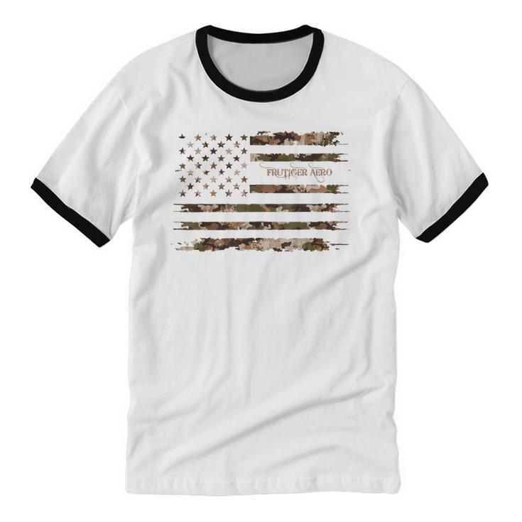 Frutiger Aero Aesthetic Retro Tech Camo Distressed American Unisex Cotton Ringer T-Shirt