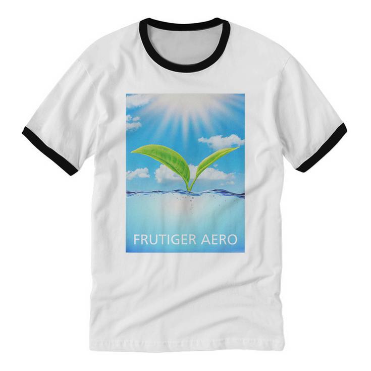 Frutiger Aero Aesthetics Unisex Cotton Ringer T-Shirt