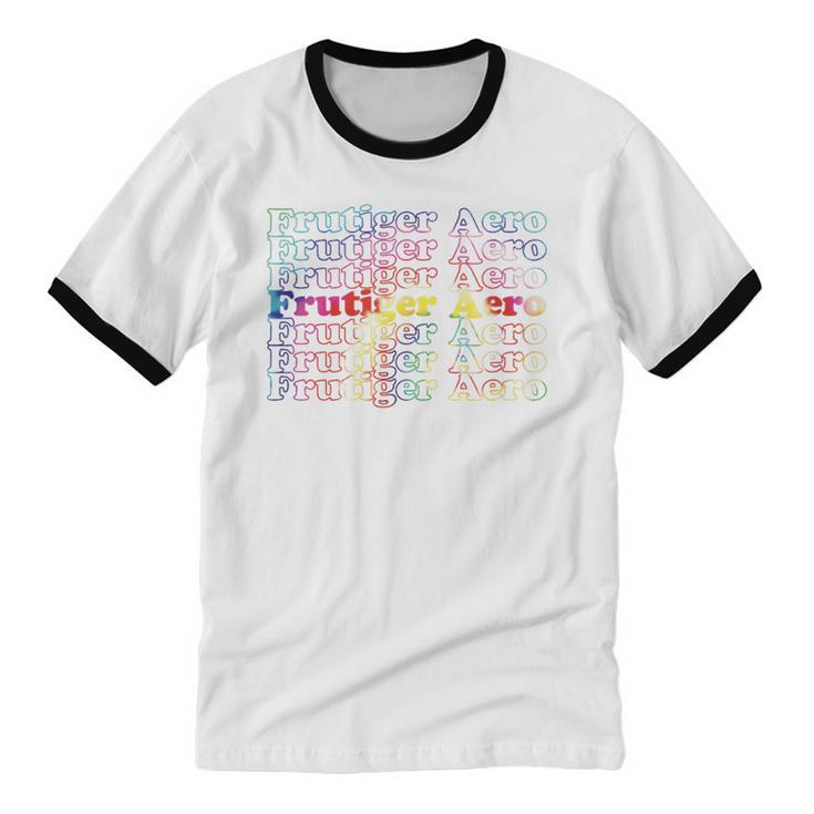Frutiger Aero Graphic Er Tie Dye Unisex Cotton Ringer T-Shirt Frutiger Aero Graphic Er Tie Dye Unisex Cotton Ringer T-Shirt