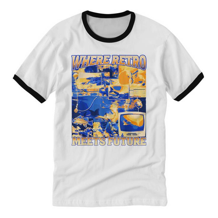 Frutiger Aero Retro Vibes Y2K 90's Vibes Unisex Cotton Ringer T-Shirt