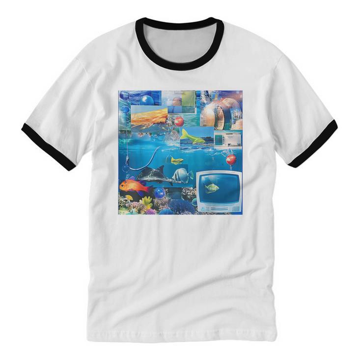 Frutiger Aero Retro Vibes Y2K Retro Grunge Unisex Cotton Ringer T-Shirt