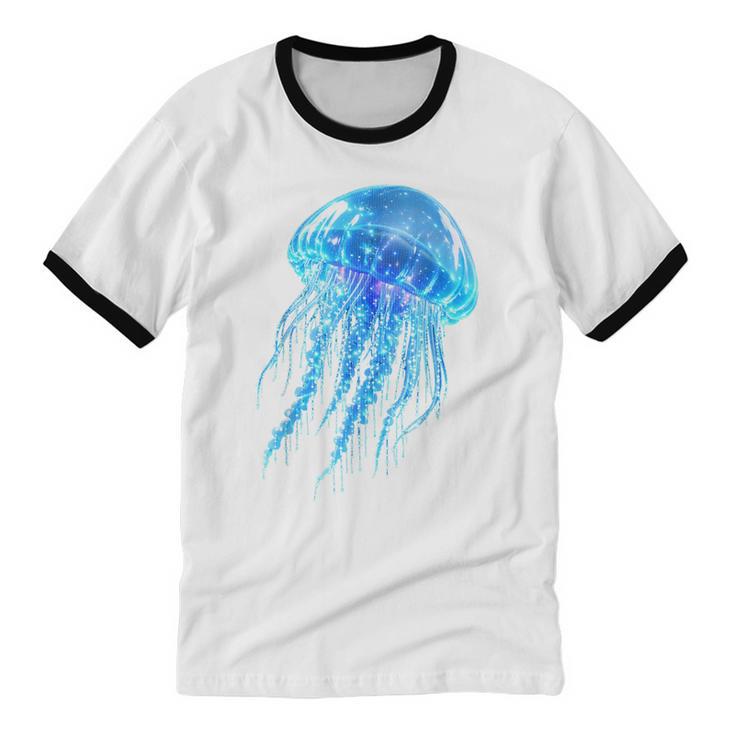 Frutiger Aero Y2K Jellyfish Unisex Cotton Ringer T-Shirt
