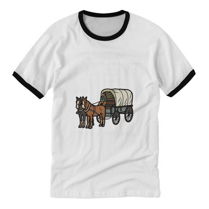 Funny Please Be Patient With Me I'm From The 1900s Premium Unisex Cotton Ringer T-Shirt