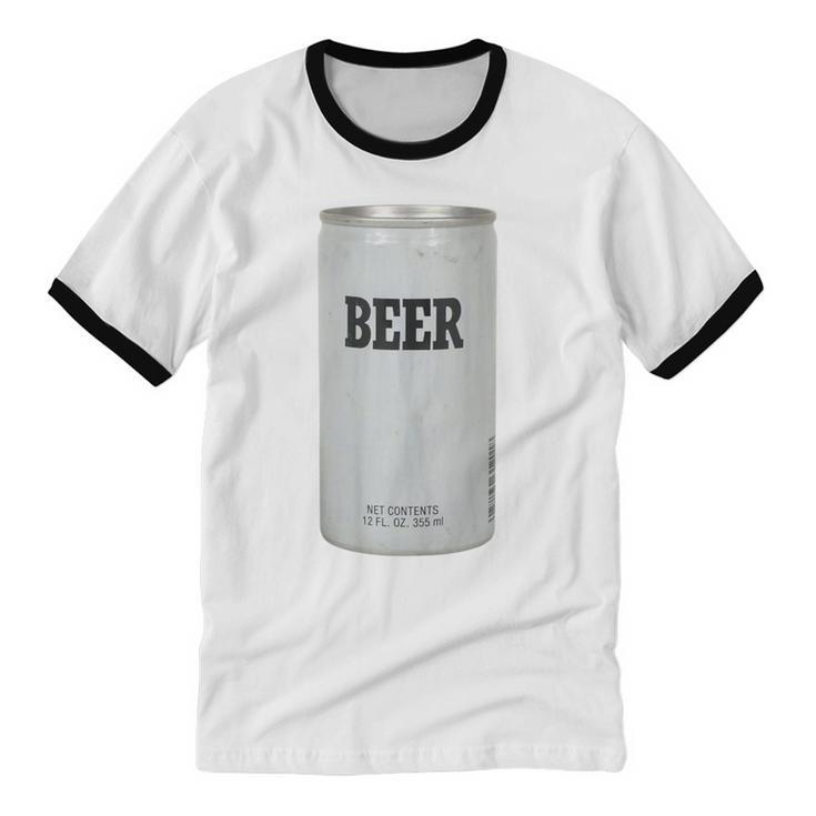 Generic Beer 1980s 80s Nostalgia Unisex Cotton Ringer T-Shirt