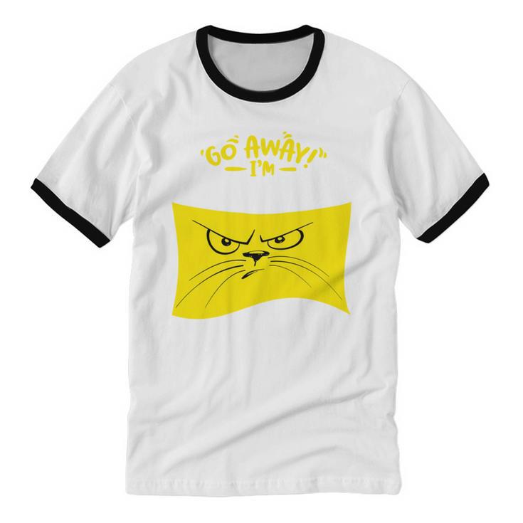 Go Away I'm Introverting Antisocial Shy Introvert Unisex Cotton Ringer T-Shirt