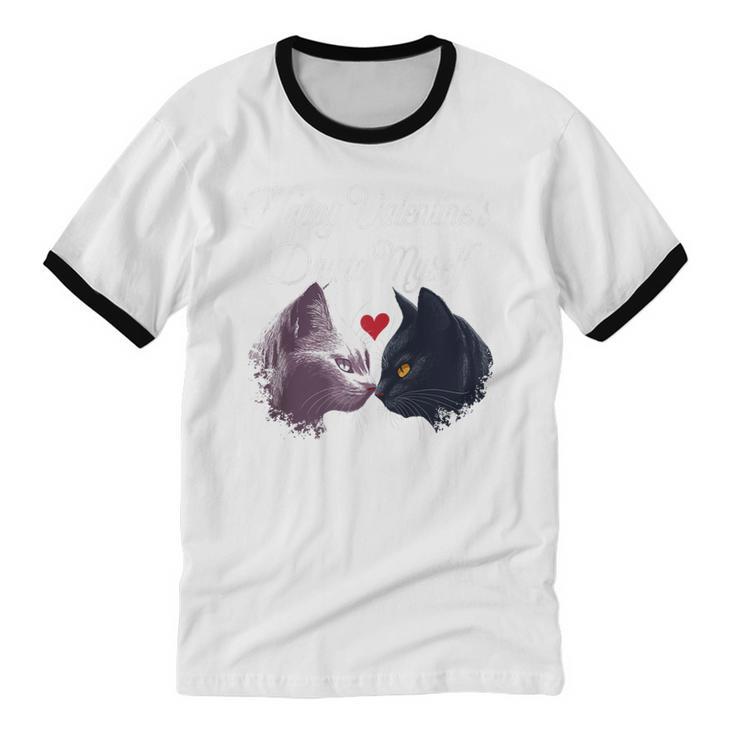 Happy Valentines Day Self Introvert Humor Antisocial Raglan Baseball Tee Unisex Cotton Ringer T-Shirt