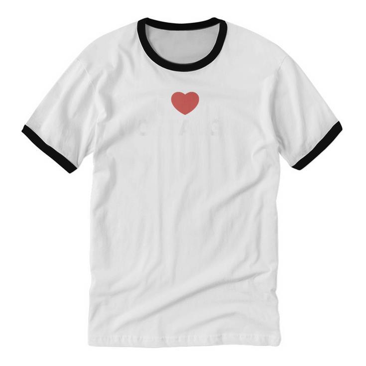 I Heart Love Nostalgia Unisex Cotton Ringer T-Shirt