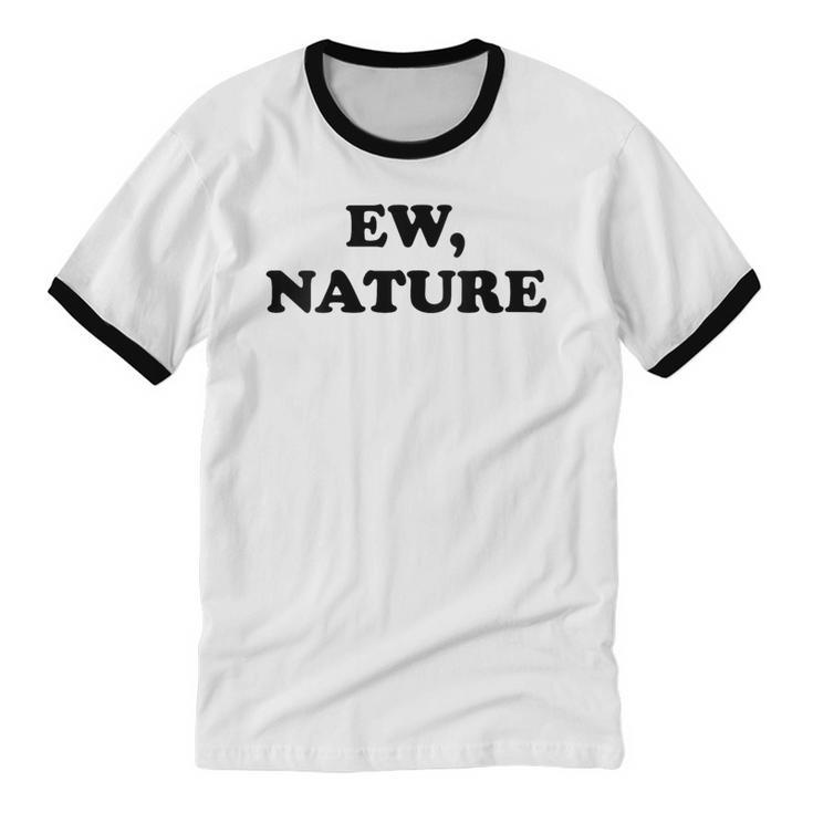 Homebody Indoorsy Introvert Ew Nature Unisex Cotton Ringer T-Shirt