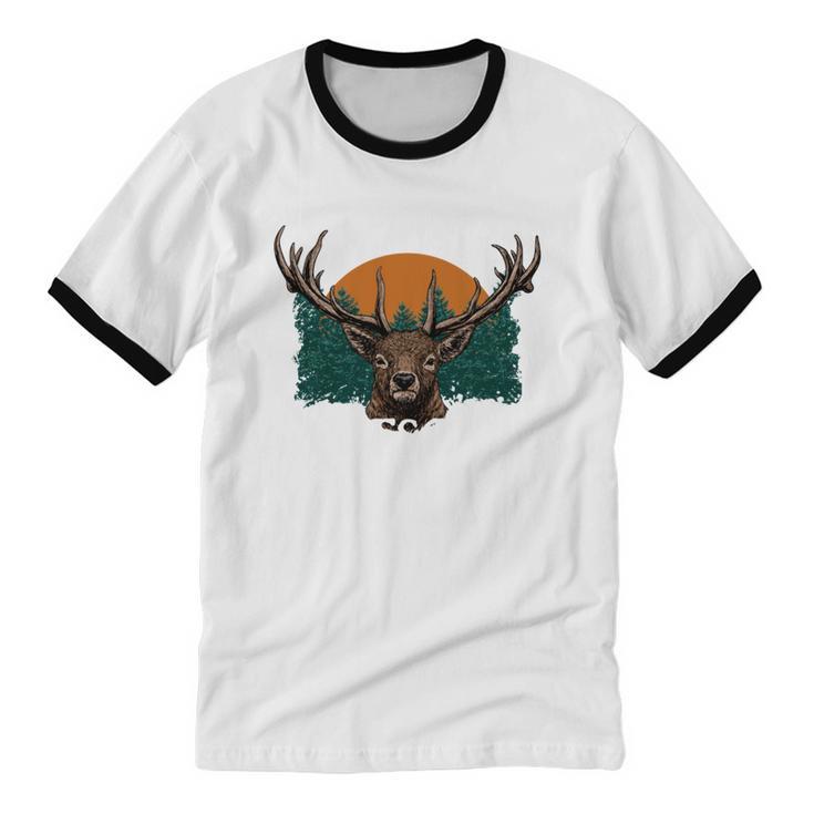 Hunting Is My Escape Introvert Hunter Antisocial Unisex Cotton Ringer T-Shirt