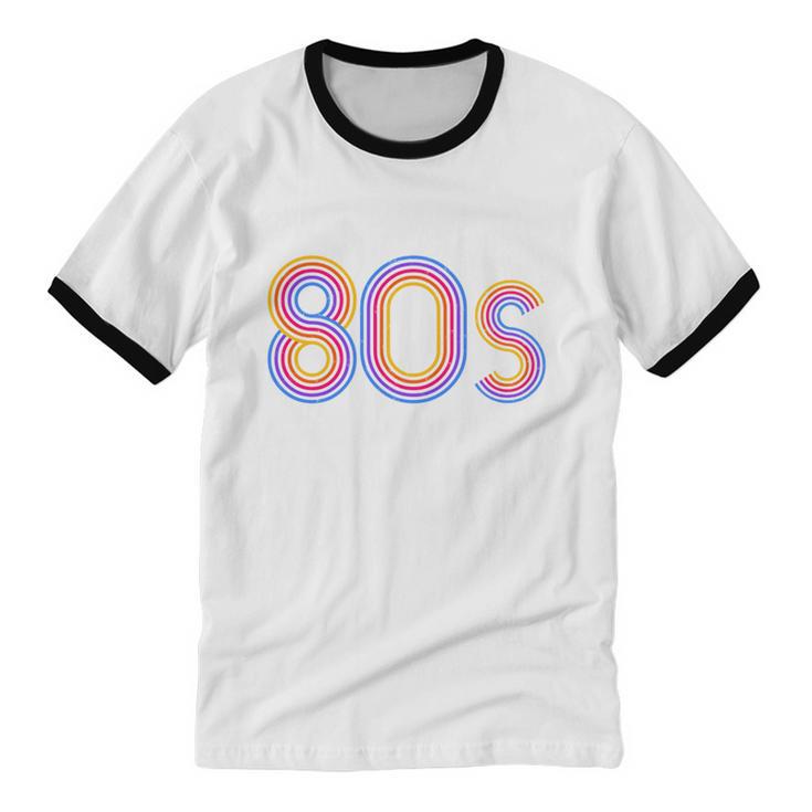I'd Rather Be In The 80s Iconic Music Nostalgia Vintage Unisex Cotton Ringer T-Shirt
