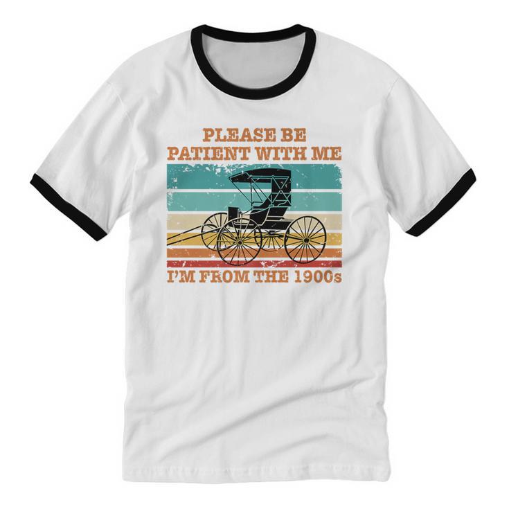 I'm From The 1900s Vintage Retirement Premium Unisex Cotton Ringer T-Shirt