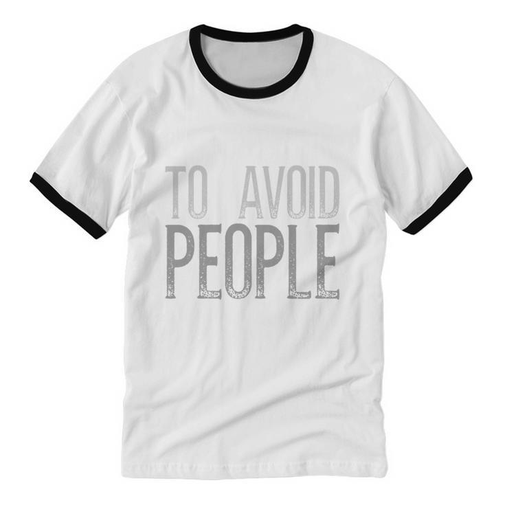I'm Just Here To Avoid People Saying Sarcasm Introvert Unisex Cotton Ringer T-Shirt