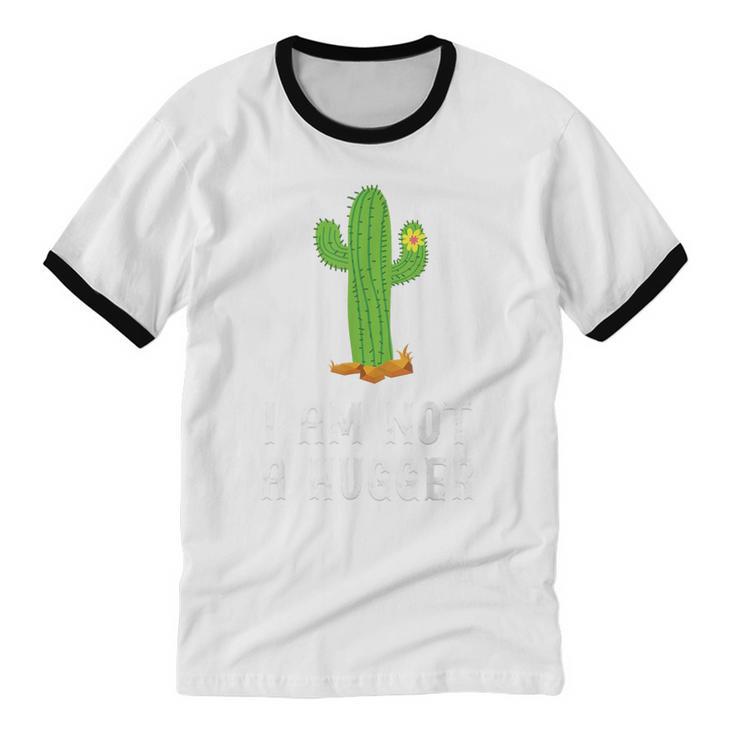 I'm Not A Hugger Cactus Not a Hugger Introvert Cute Unisex Cotton Ringer T-Shirt I'm Not A Hugger Cactus Not a Hugger Introvert Cute Unisex Cotton Ringer T-Shirt
