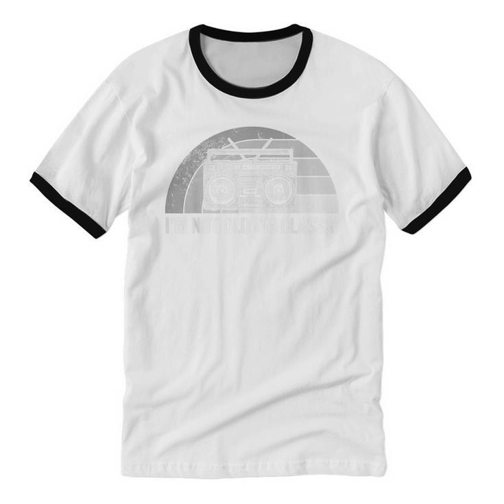 I'm Not Old I'm Classic Retro Boombox Nostalgia Unisex Cotton Ringer T-Shirt