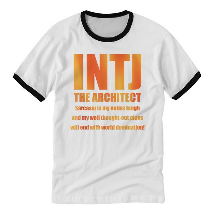 INTJ Architect Personality Introvert Sarcastic Orange Unisex Cotton Ringer T-Shirt INTJ Architect Personality Introvert Sarcastic Orange Unisex Cotton Ringer T-Shirt