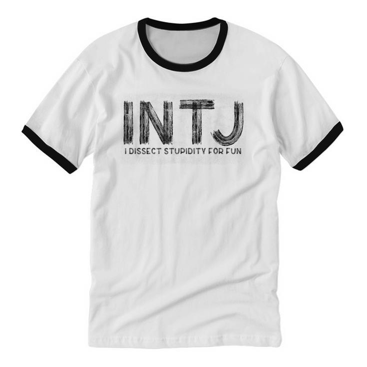 INTJ Personality Type Introvert INTJ Unisex Cotton Ringer T-Shirt
