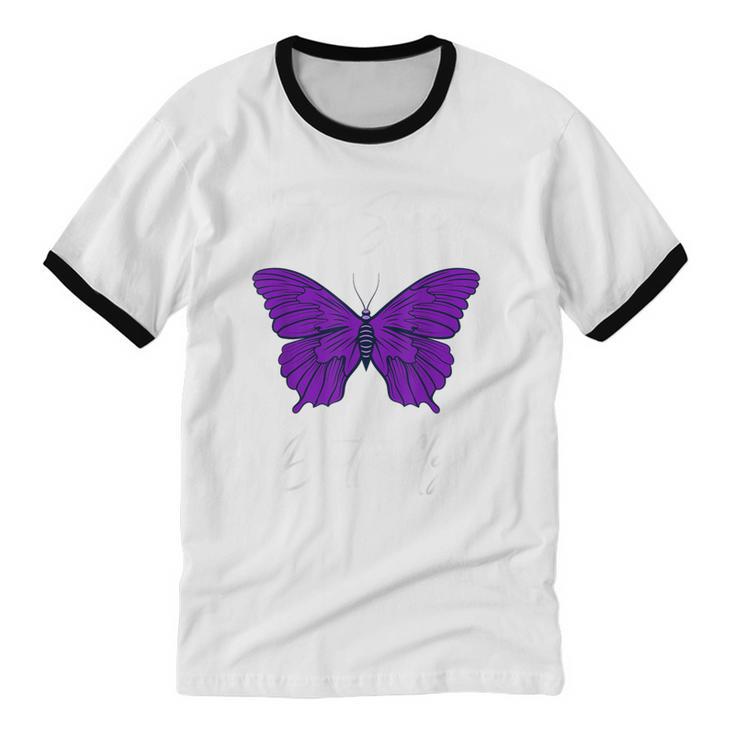 Introvert Antisocial Butterfly For Women Men Unisex Cotton Ringer T-Shirt