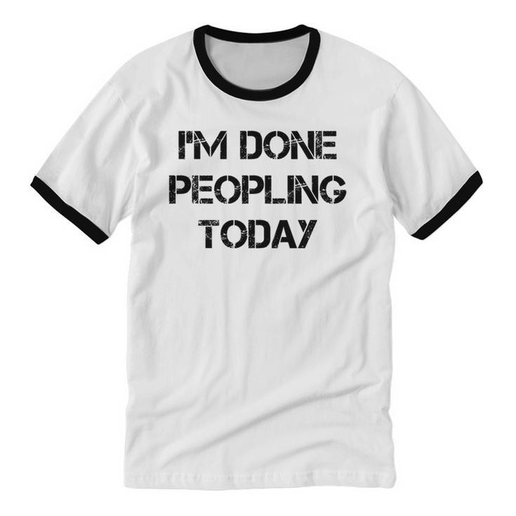 Introvert Design For Introverted Men And Women Unisex Cotton Ringer T-Shirt