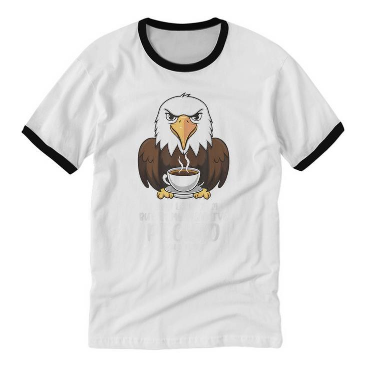 Introvert Eagle And Coffee Lovers Unisex Cotton Ringer T-Shirt Introvert Eagle And Coffee Lovers Unisex Cotton Ringer T-Shirt