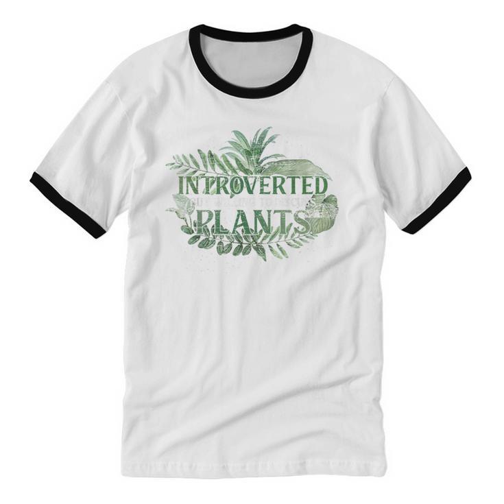 Introvert GardenerPlants Unisex Cotton Ringer T-Shirt Introvert GardenerPlants Unisex Cotton Ringer T-Shirt