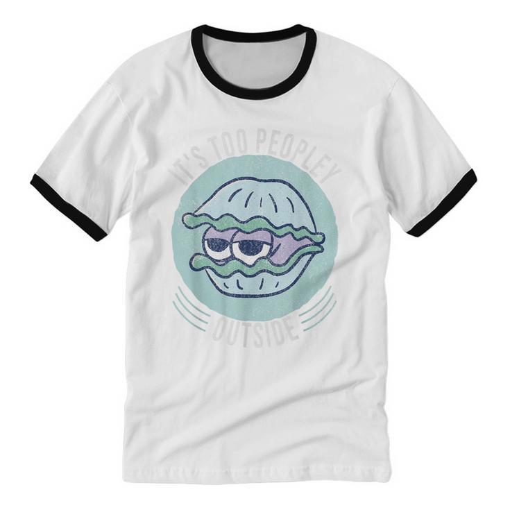 Introvert Too Peopley Anti-Social Shy Person Unisex Cotton Ringer T-Shirt Introvert Too Peopley Anti-Social Shy Person Unisex Cotton Ringer T-Shirt