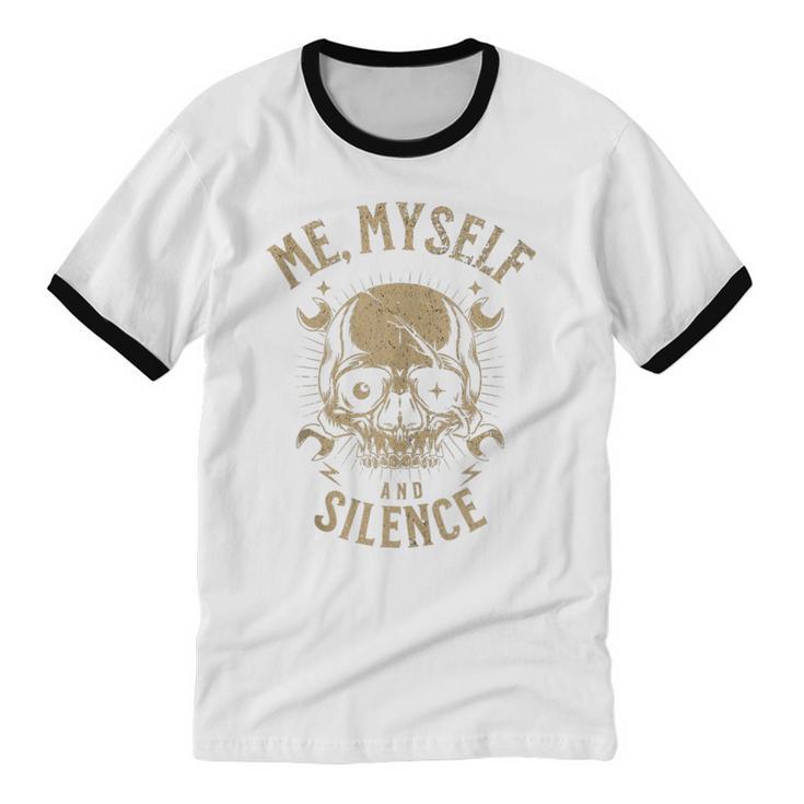 Introvert Relaxation Me Myself And Silence Skull Mechanic Unisex Cotton Ringer T-Shirt Introvert Relaxation Me Myself And Silence Skull Mechanic Unisex Cotton Ringer T-Shirt