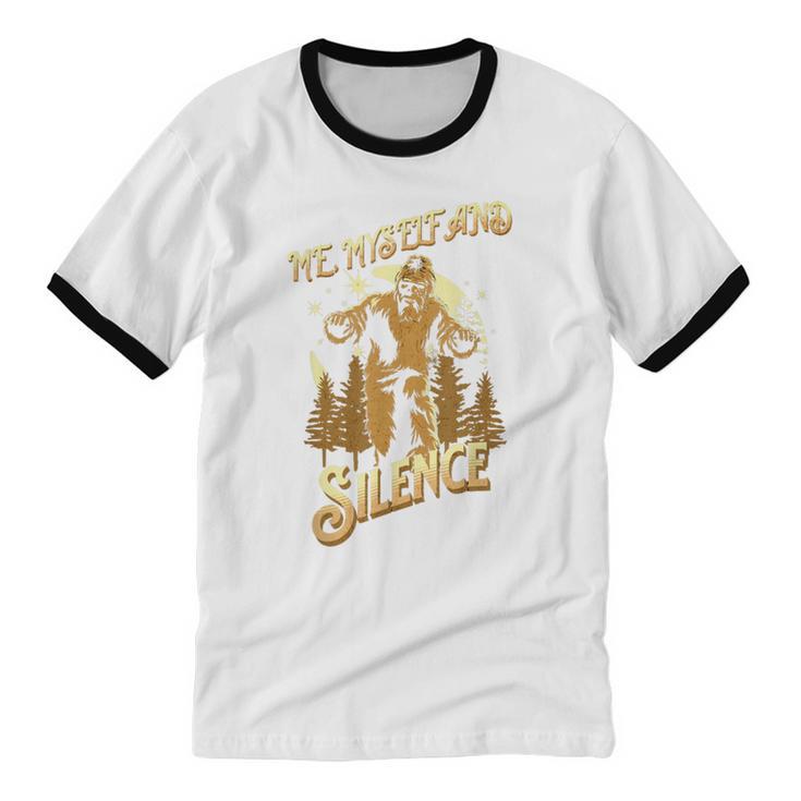 Introvert Relaxation Me Myself And Silence Vacation Bigfoot Unisex Cotton Ringer T-Shirt Introvert Relaxation Me Myself And Silence Vacation Bigfoot Unisex Cotton Ringer T-Shirt