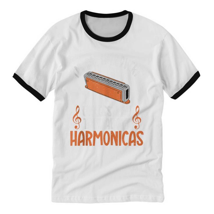 Im An Introvert Unless You Talk About Harmonicas Unisex Cotton Ringer T-Shirt