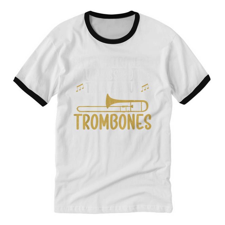 Im An Introvert Unless You Talk About Trombone Unisex Cotton Ringer T-Shirt