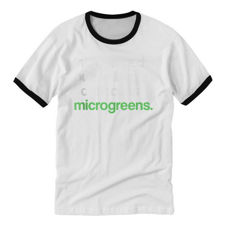 Introvert But Willing To Discuss Microgreens Urban Farming Unisex Cotton Ringer T-Shirt