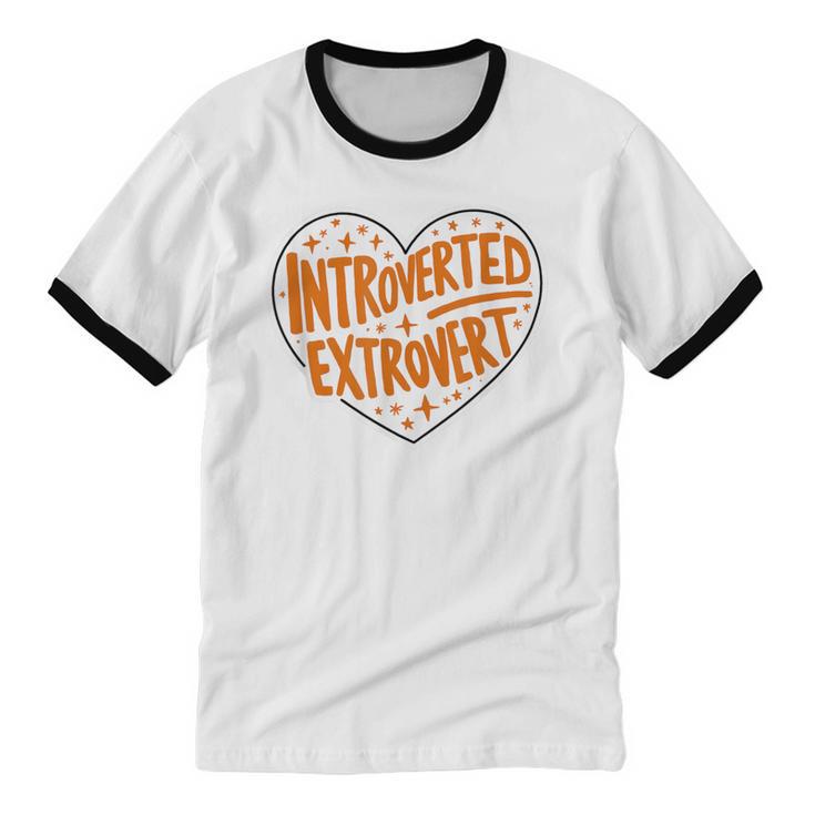 Introverted Extrovert People Hater Calm Peace Lover Unisex Cotton Ringer T-Shirt Introverted Extrovert People Hater Calm Peace Lover Unisex Cotton Ringer T-Shirt