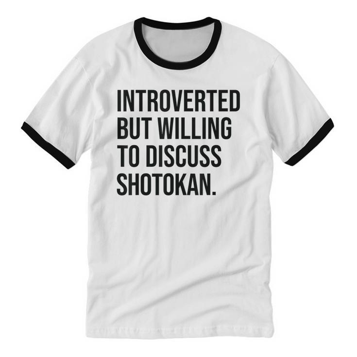Introverted Shotokan Karate Introvert Unisex Cotton Ringer T-Shirt