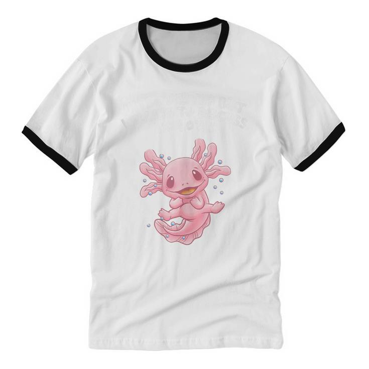 Introverted But Willing To Discuss Axolotl Salamander Unisex Cotton Ringer T-Shirt Introverted But Willing To Discuss Axolotl Salamander Unisex Cotton Ringer T-Shirt