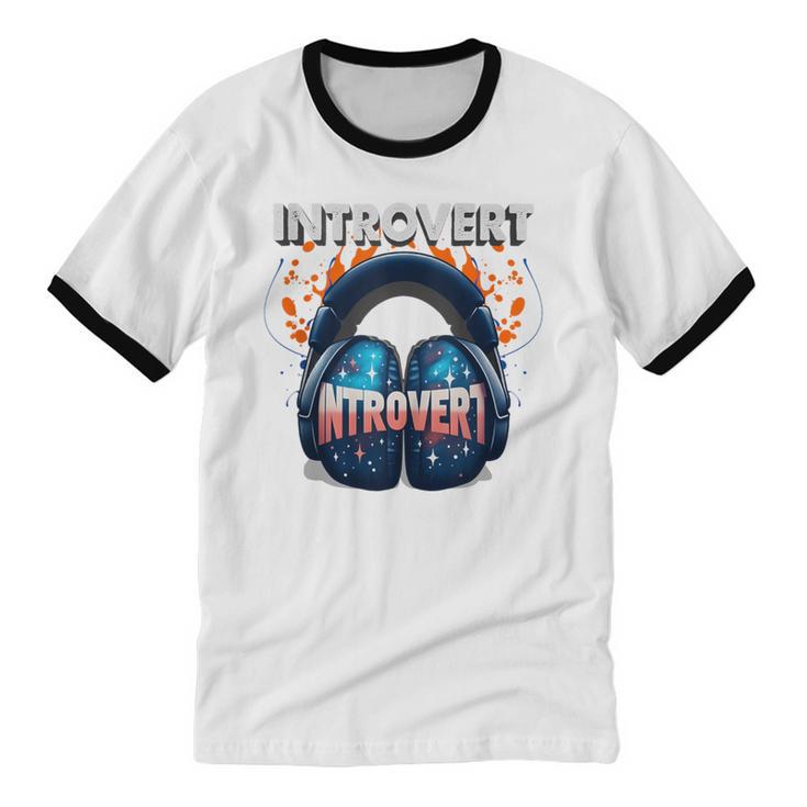 Introvert's Best Friend Noise-Canceling Headphones Unisex Cotton Ringer T-Shirt