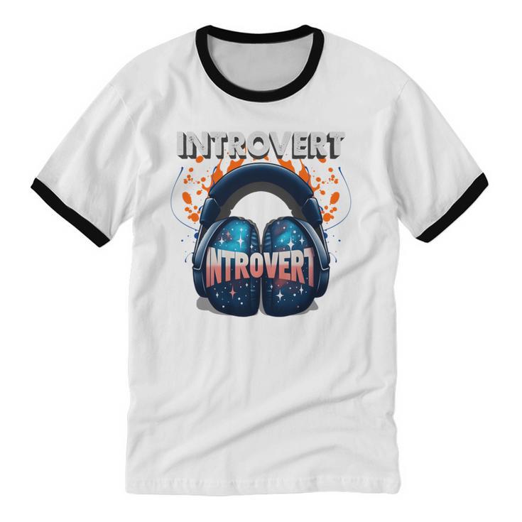 Introvert's Best Friend Noise-Canceling Headphones Unisex Cotton Ringer T-Shirt