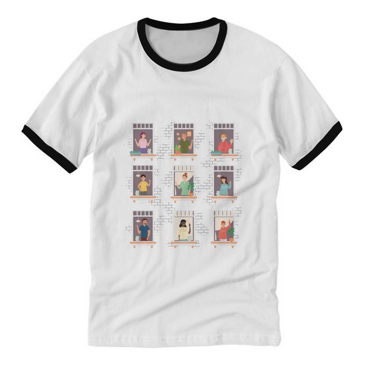 Introverts Unite Sarcastic Joke Humor Sarcasm Unisex Cotton Ringer T-Shirt