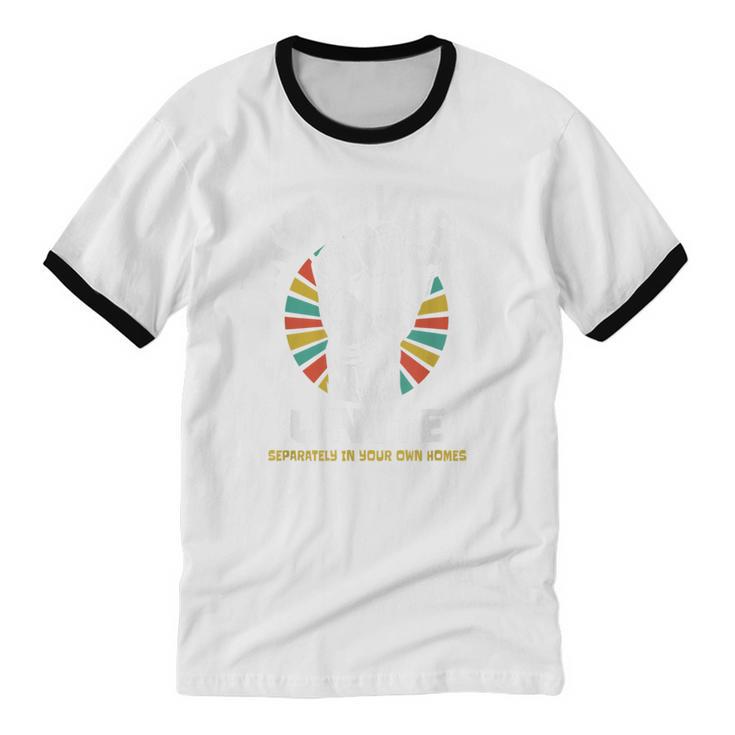 Introverts Unite Separately Own Homes Emblem Unisex Cotton Ringer T-Shirt Introverts Unite Separately Own Homes Emblem Unisex Cotton Ringer T-Shirt
