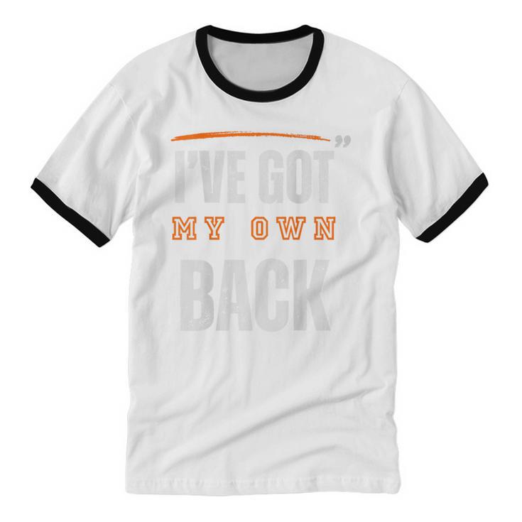 I’VE GOT MY OWN BACK INTROVERT Words On Back Unisex Cotton Ringer T-Shirt I’VE GOT MY OWN BACK INTROVERT Words On Back Unisex Cotton Ringer T-Shirt
