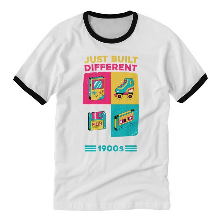 Just Built Different I'M From The 1900S Retro Unisex Cotton Ringer T-Shirt