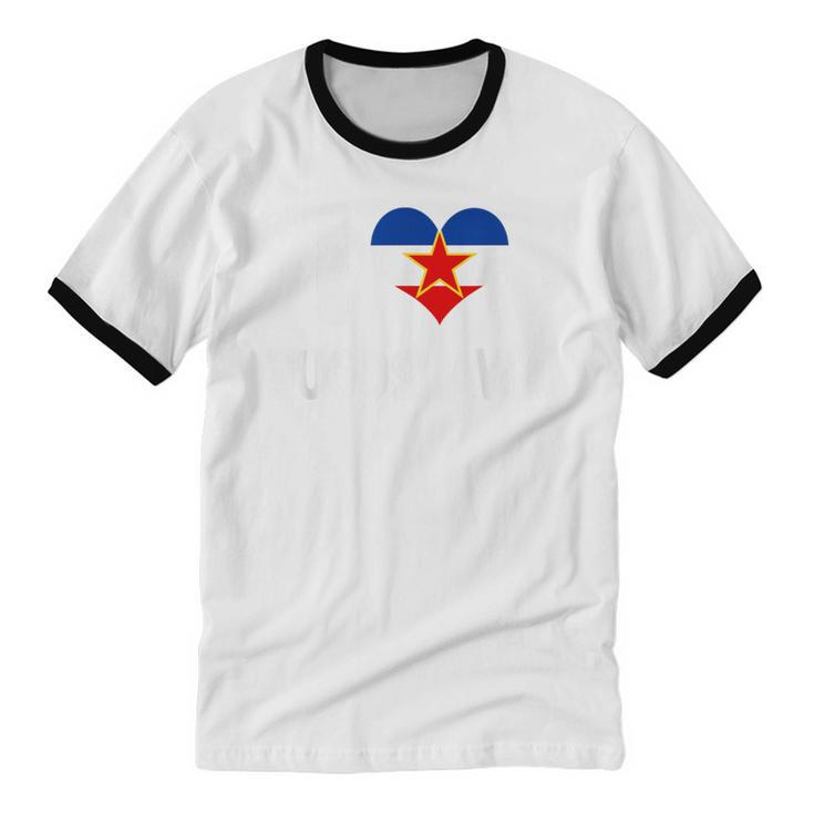 I Love Yugoslavia Proud Yugoslav Nostalgia Saying Unisex Cotton Ringer T-Shirt