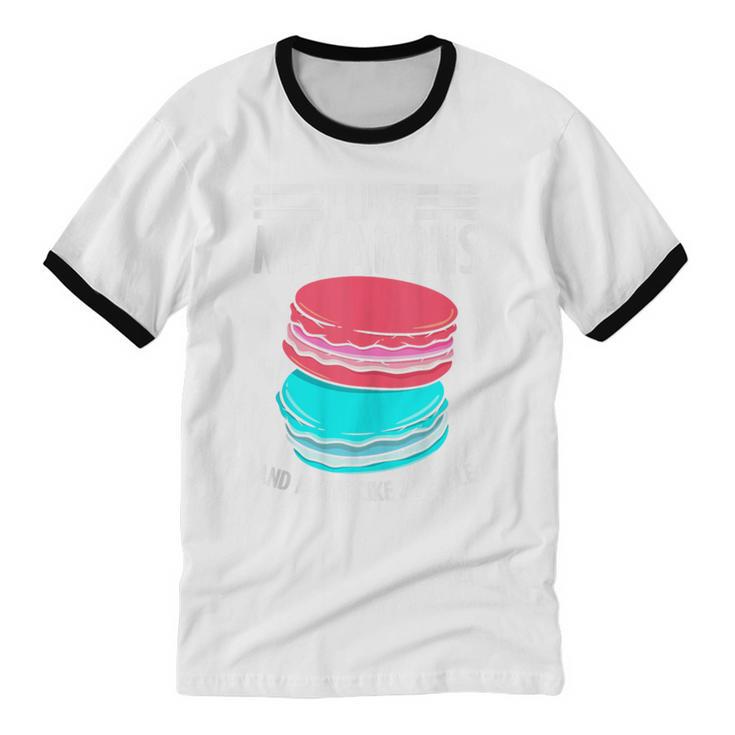 Macaroons Dessert Antisocial Introvert Pastries Food Lover Unisex Cotton Ringer T-Shirt