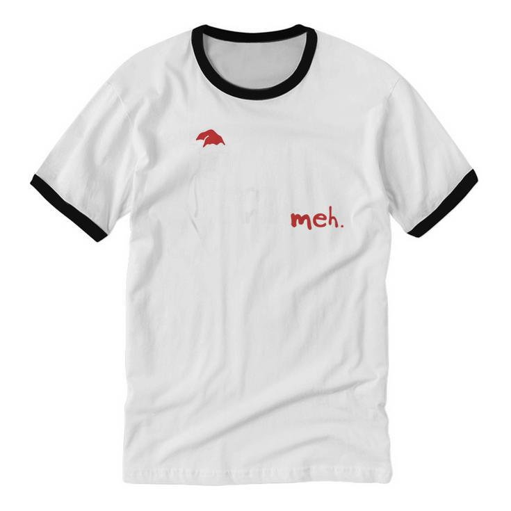Merry Christ-Meh Christmas Introvert Unisex Cotton Ringer T-Shirt