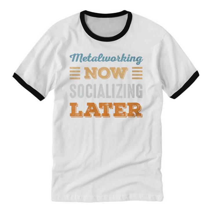 Metalworking Now Minimal Socializing Introvert Vintage Unisex Cotton Ringer T-Shirt Metalworking Now Minimal Socializing Introvert Vintage Unisex Cotton Ringer T-Shirt