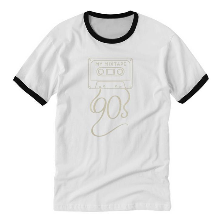 My Mixtape 90s – Retro Cassette Tape Nostalgia Premium Tri-Blend Unisex Cotton Ringer T-Shirt